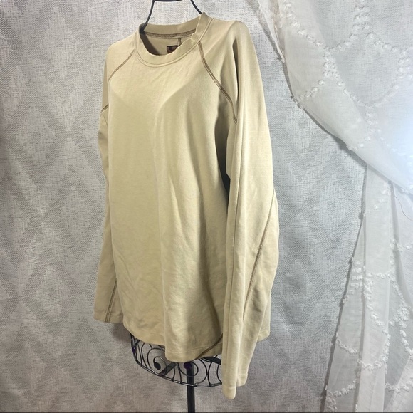 Men's Prana tan pullover crewneck sweater size L - Picture 2 of 7
